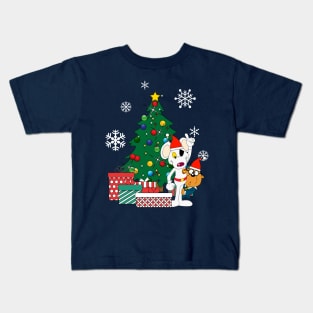 Danger Mouse And Penfold Around The Christmas Tree Kids T-Shirt